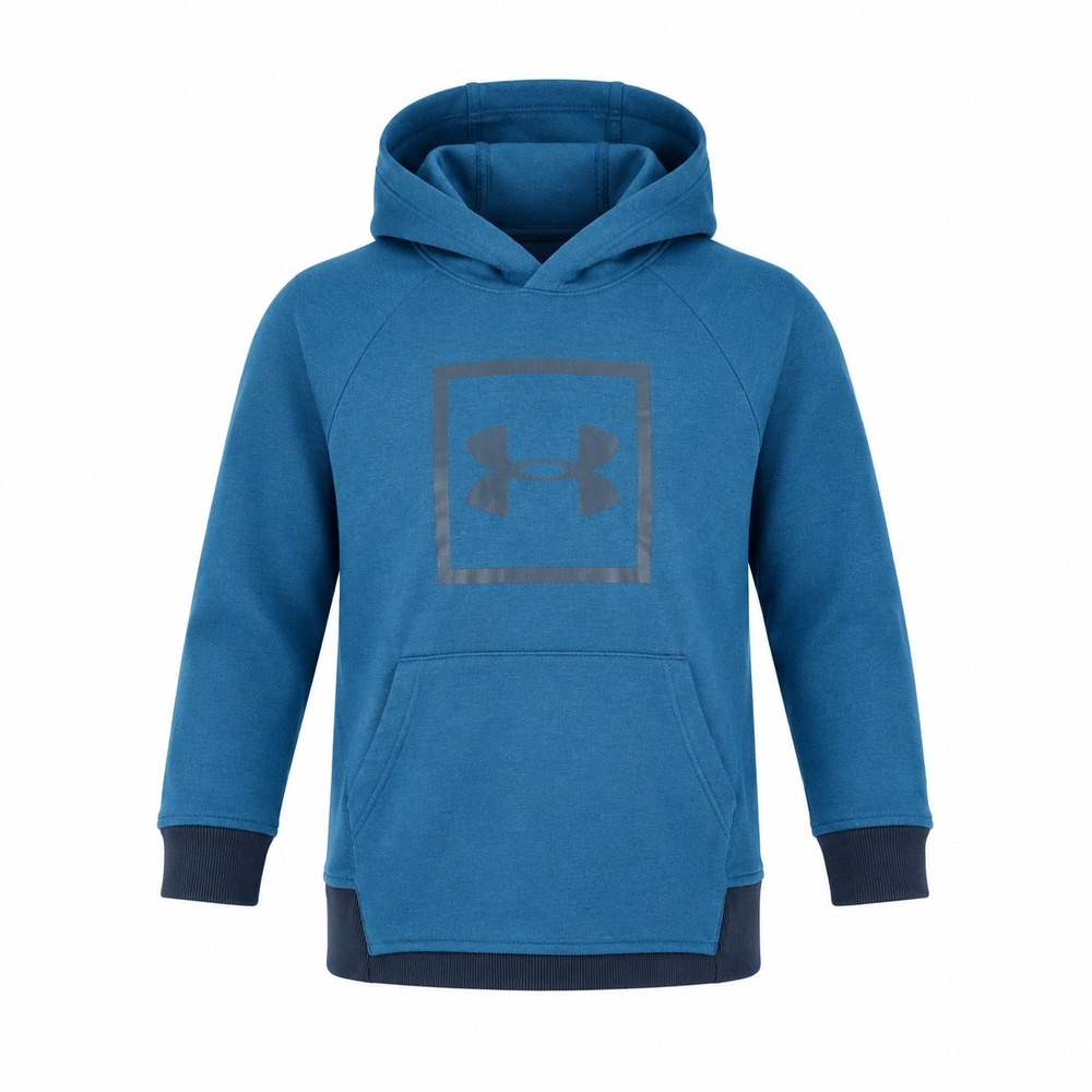 Under Armour Womens Teal Blue Graphic Logo Fleece Pullover Hoodie Medium sporty